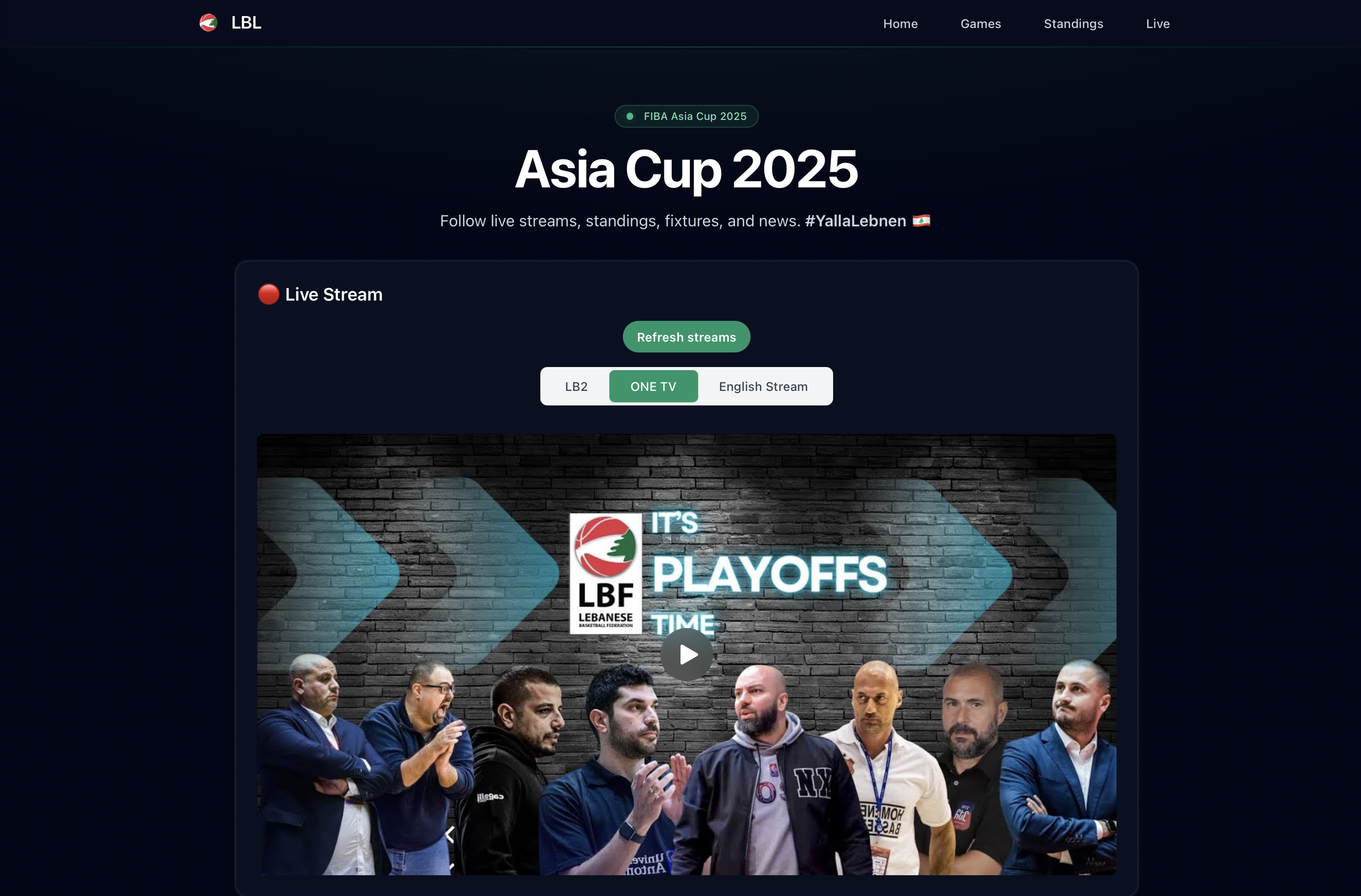 Lebanese Basketball Website thumbnail