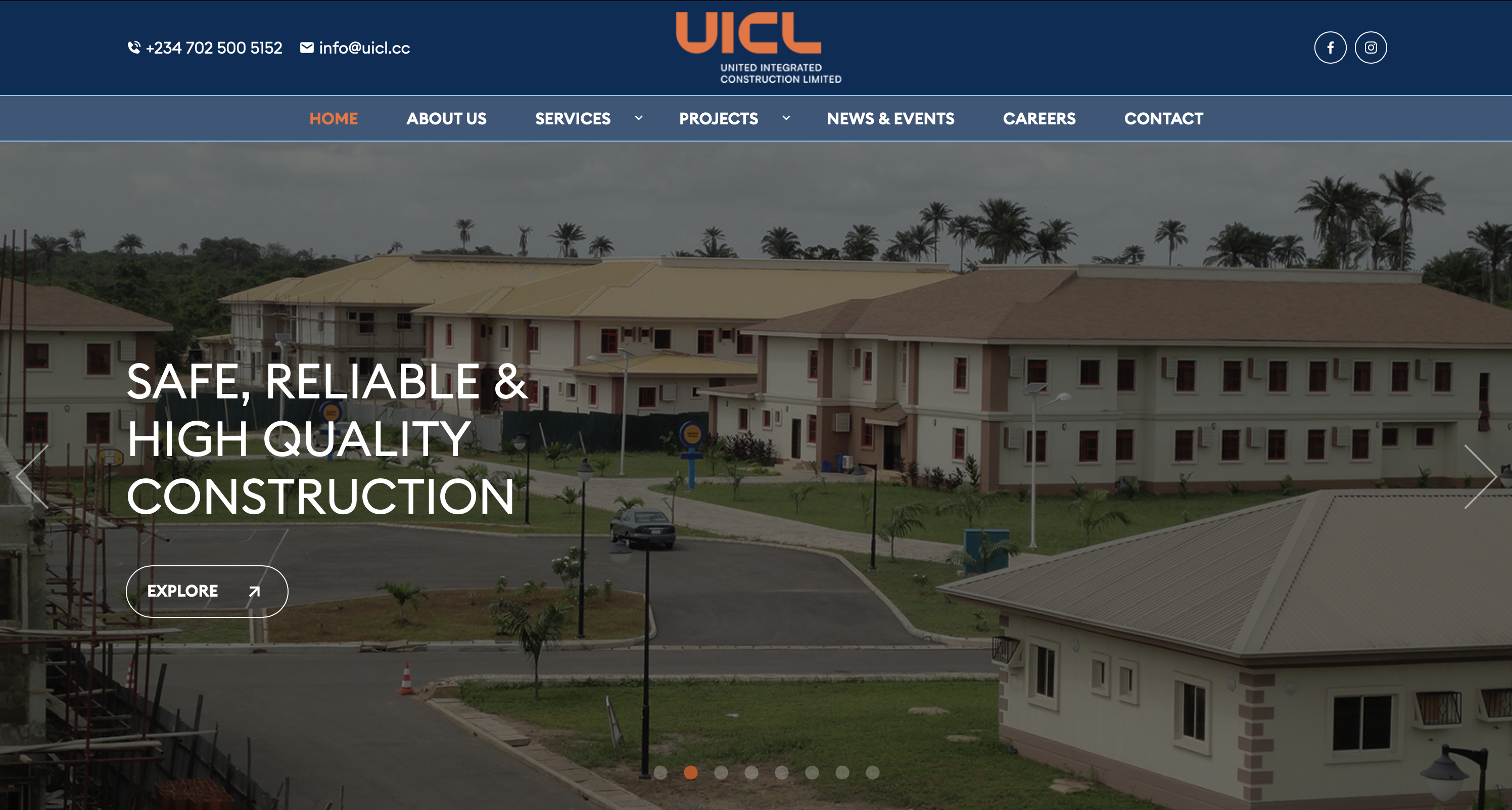 UICL Nigeria Website thumbnail